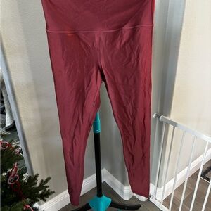 Athleta red elation shine high rise tight